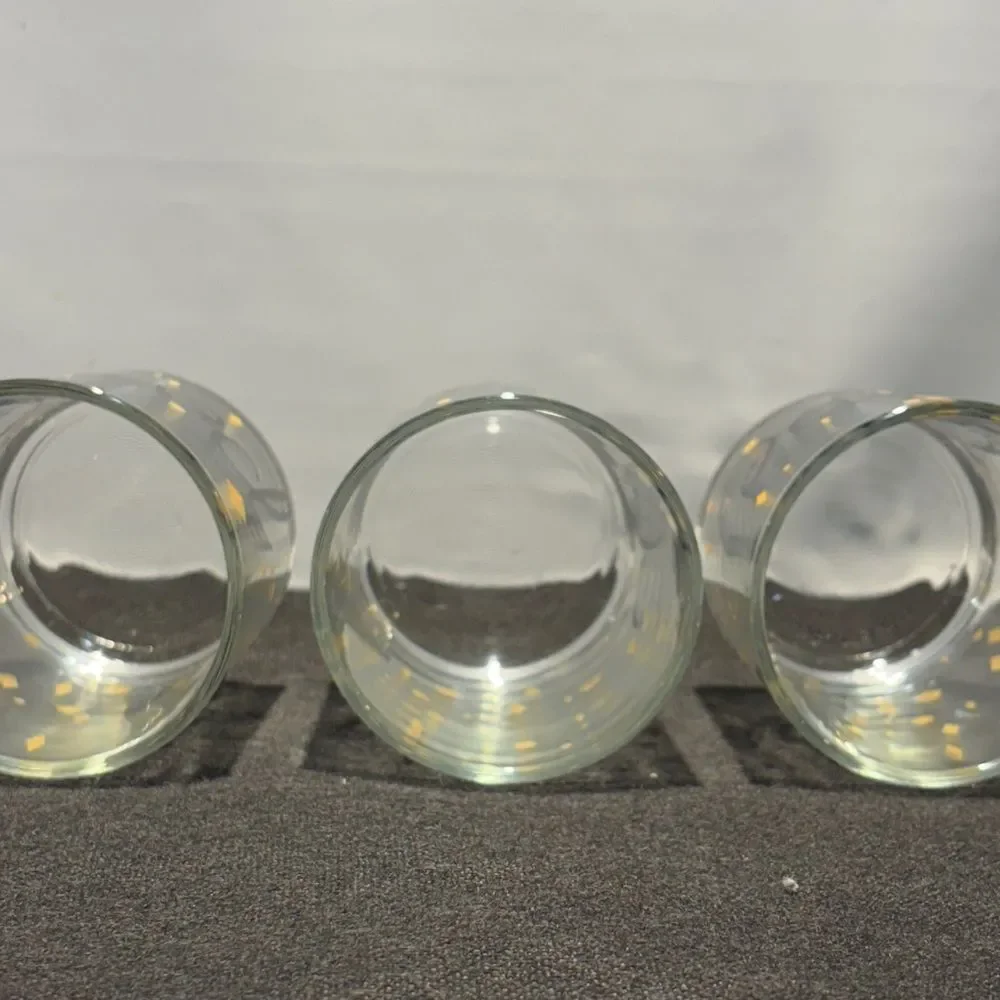 Gold and Black Glass Candle Holders Set